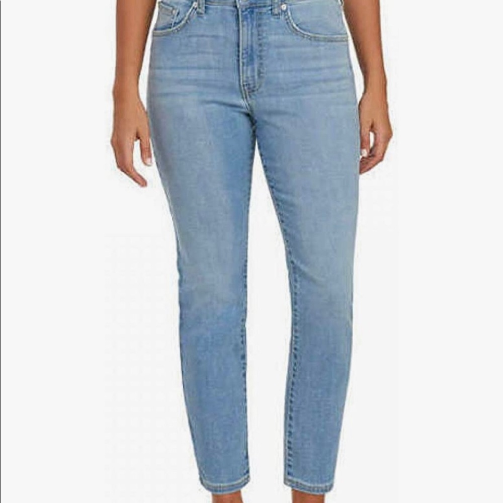 ella moss High waist straight light denim jeans